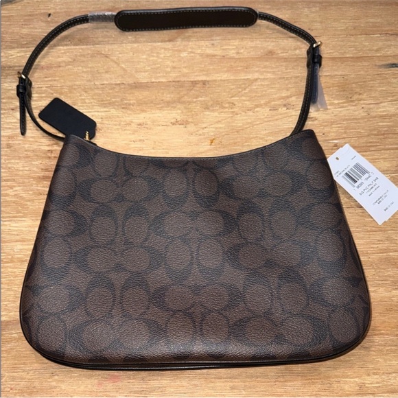 Coach Dark Brown Signature Shoulder Bag BRAND NEW - Picture 4 of 4
